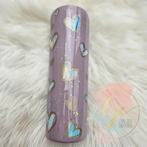 Gorgeous neutral heart tumbler