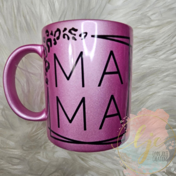 11 oz shimmery pink "Mama" coffee mug