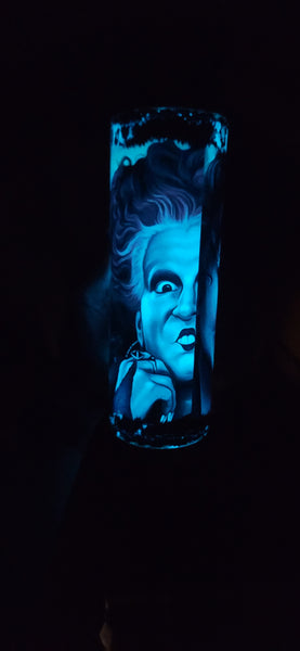 Glow in the dark Hocus Pocus tumbler - 20 oz skinny